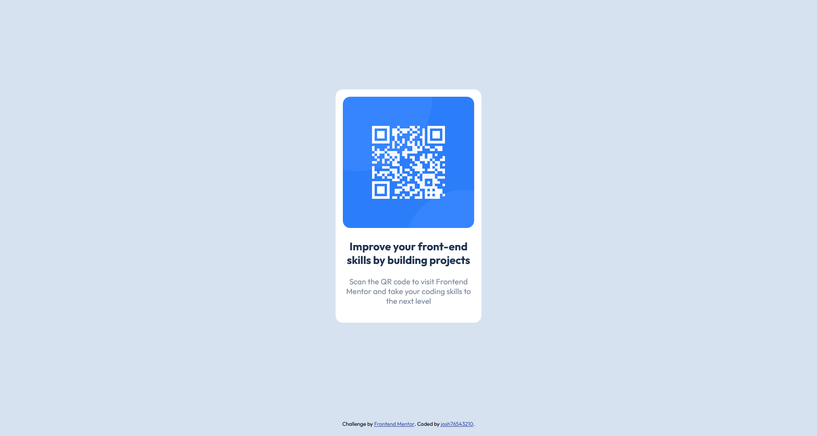 QR code component screenshot