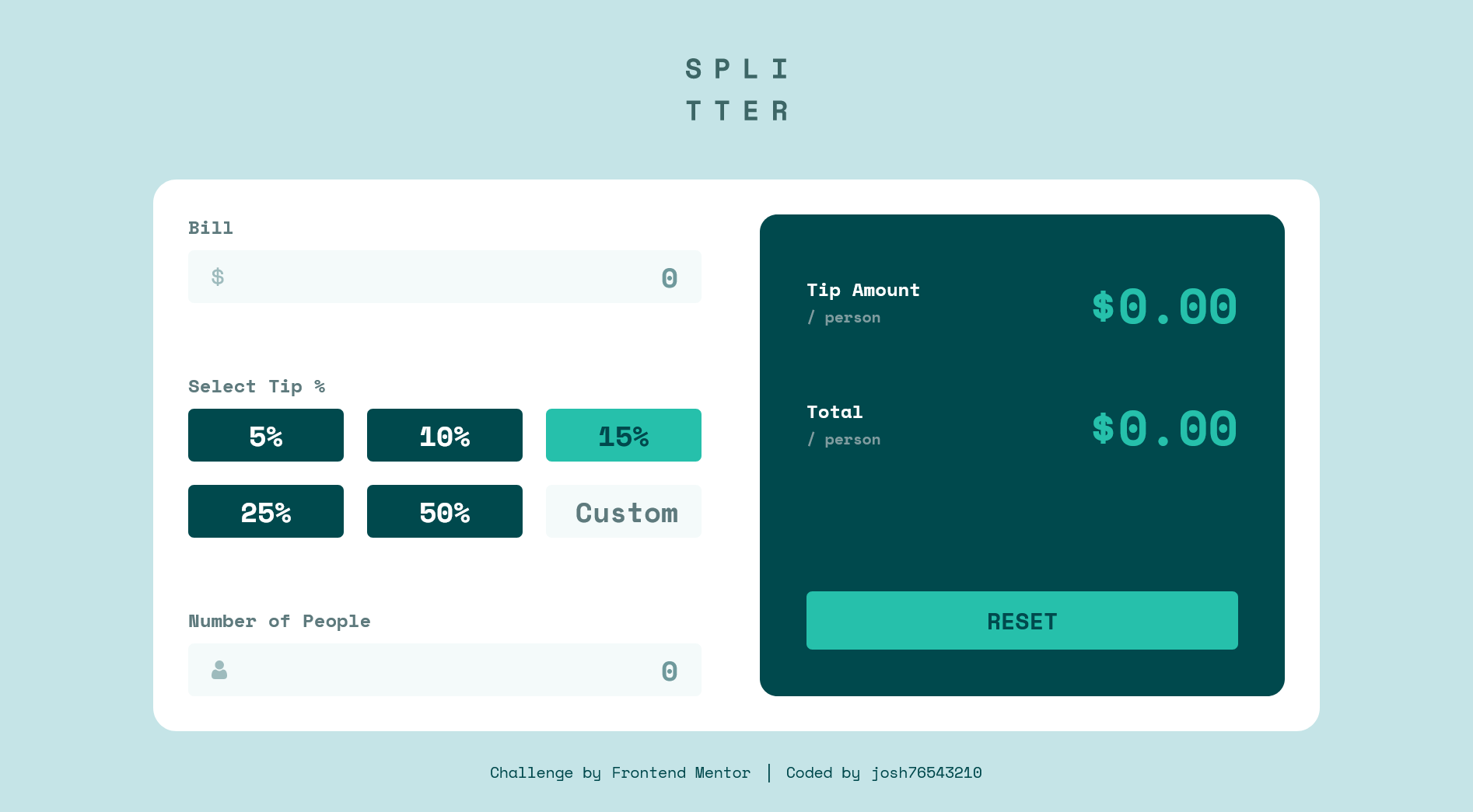 Tip Calculator screenshot